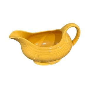 Vintage‎ FIESTAWARE Yellow Gravy Boat HLC - Chipped
